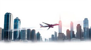 Airplane symbolizing transfer money from Israel to USA
